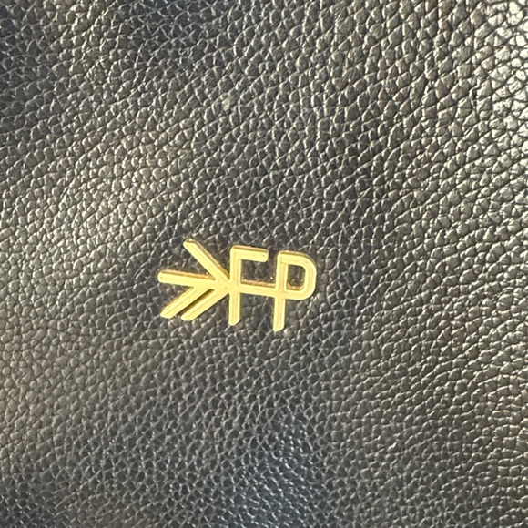 Freshly Picked Black Vegan leather Diaper Backpack with Gold Logo. - Picture 2 of 11